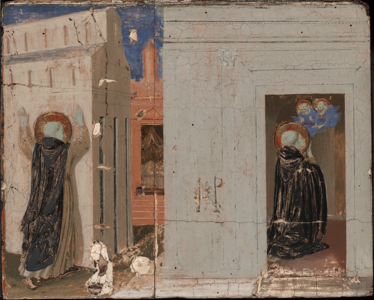 Visjonen til pave Innocent III; De hellige Peter og Paul viser seg for Saint Dominic av Fra Angelico
