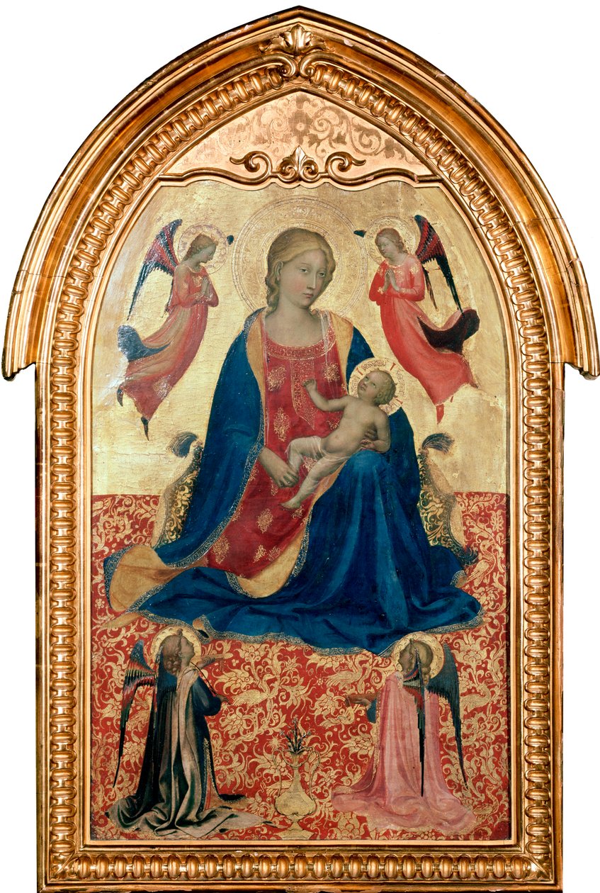 Jomfru og barn med engler, c1425 av Fra Angelico