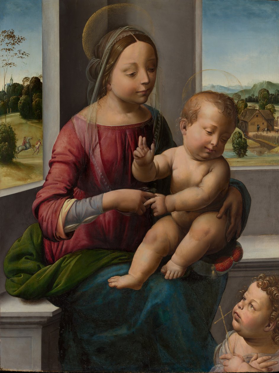 Madonna og barn med den unge døperen Johannes, ca. 1497. av Fra Bartolomeo