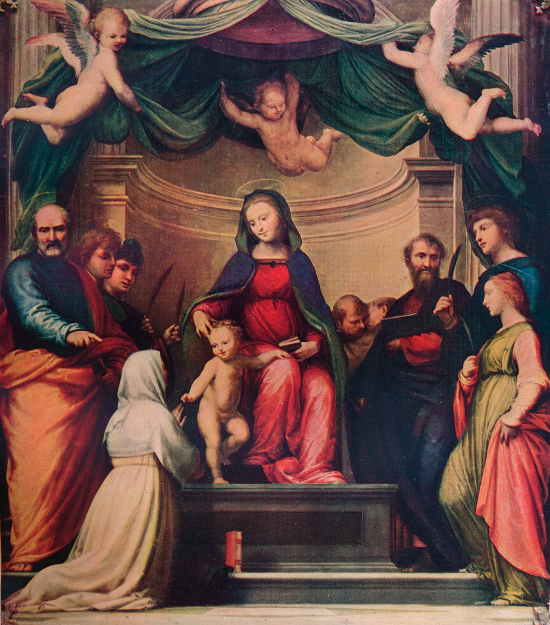 Det mystiske ekteskapet til Saint Catherine av Siena, 1511, 1911 av Fra Bartolomeo