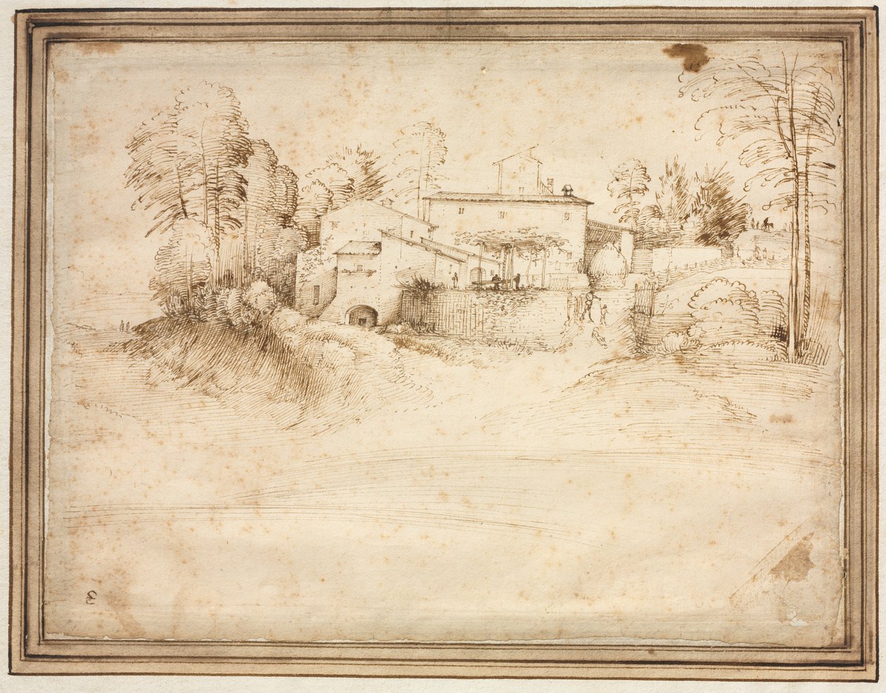 Våningshus på skråningen av en bakke, ca. 1508. av Fra Bartolommeo