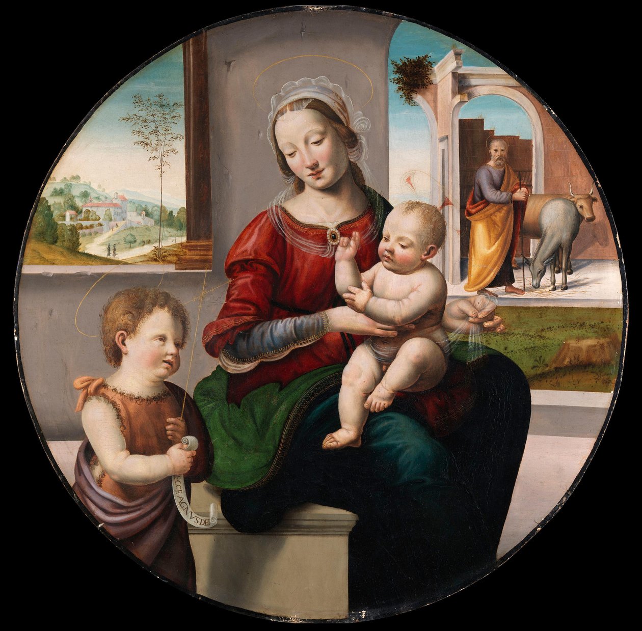Den hellige familie med døperen Johannes av Fra Bartolommeo