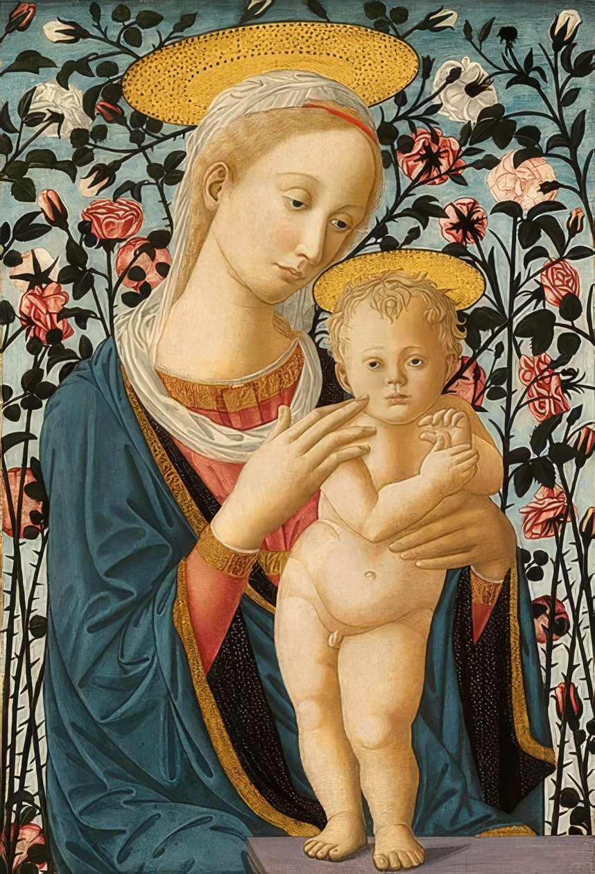 Madonna og barn. Rundt 1470 av Fra Filippo Lippi