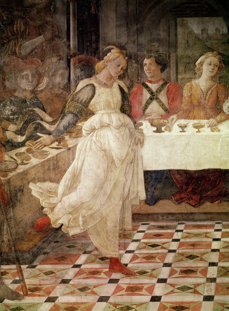 Salome danser på Herodes-festen, detalj av freskosyklusen til SS Lives. Stefanus og døperen Johannes fra hovedkapellet, 1452-64 (se også 87055) av Fra Filippo Lippi