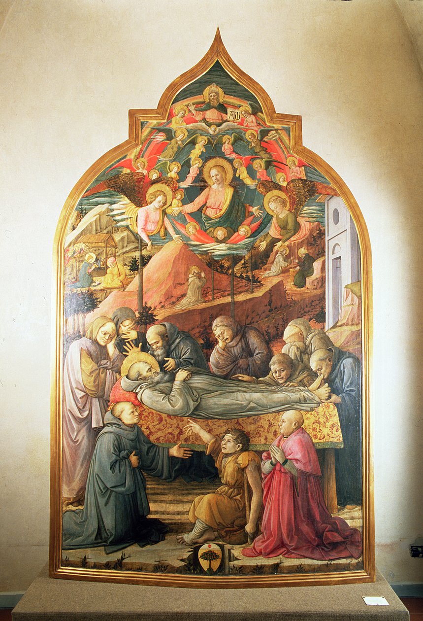 Begravelsen til St. Hieronymus, 1450-60 av Fra Filippo Lippi