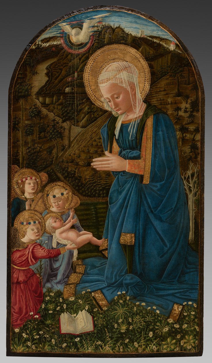 Jomfru Maria med barnet og engler av Fra Filippo Lippi