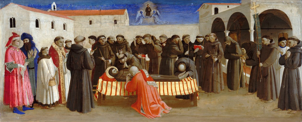 Klagesang over Saint Francis Scener fra livet til Saint Francis of Assisi, ca 1429 av Fra Giovanni Angelico da Fiesole