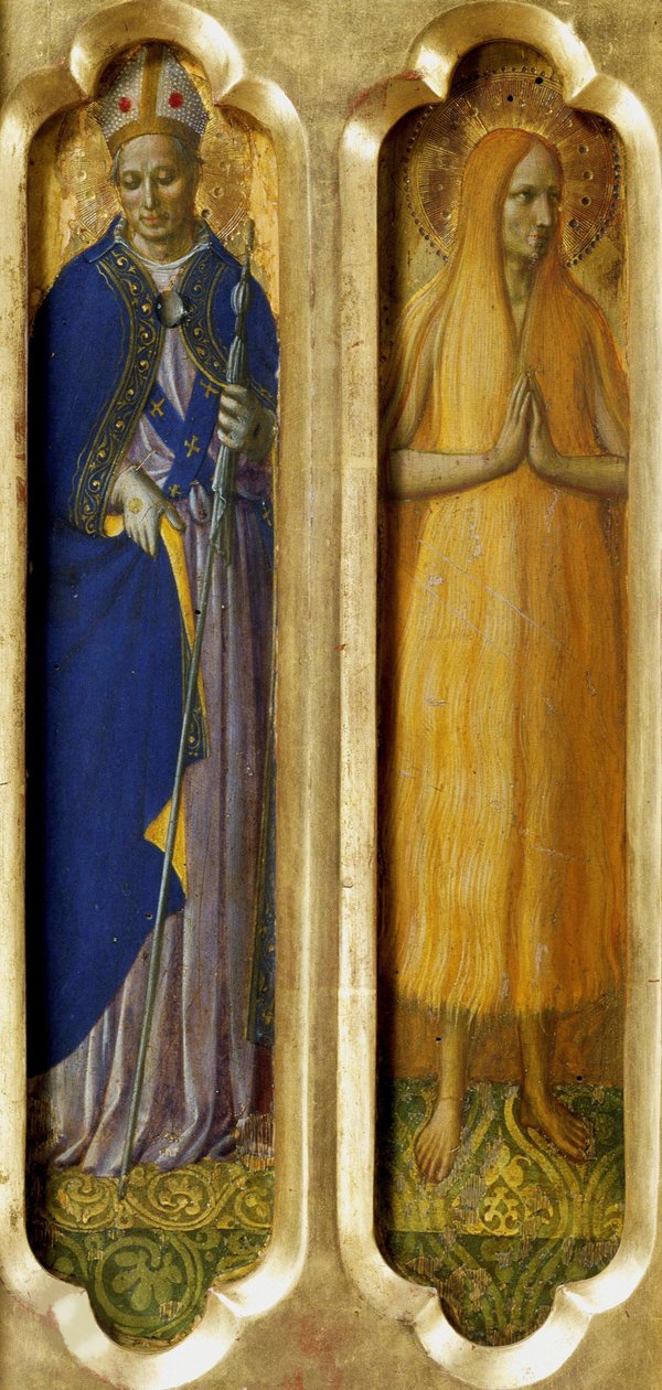 De hellige Ludvig av Toulouse og Maria av Egypt Fra Perugia-altertavlen, ca 1437. av Fra Giovanni Angelico da Fiesole