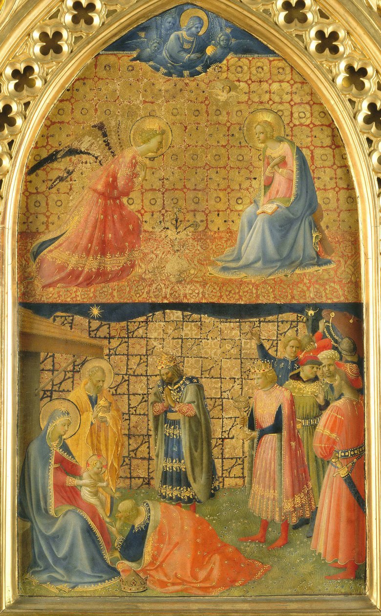 Bebudelsen og tilbedelsen av magiene, ca. 1433-1434. av Fra Giovanni Angelico da Fiesole