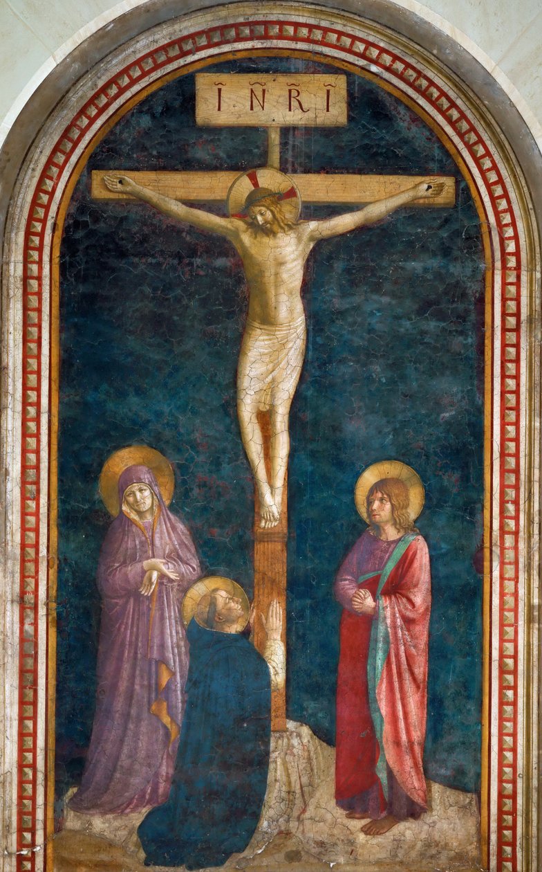 Korsfestelsen med Saint Dominic, ca. 1440 av Fra Giovanni Angelico da Fiesole