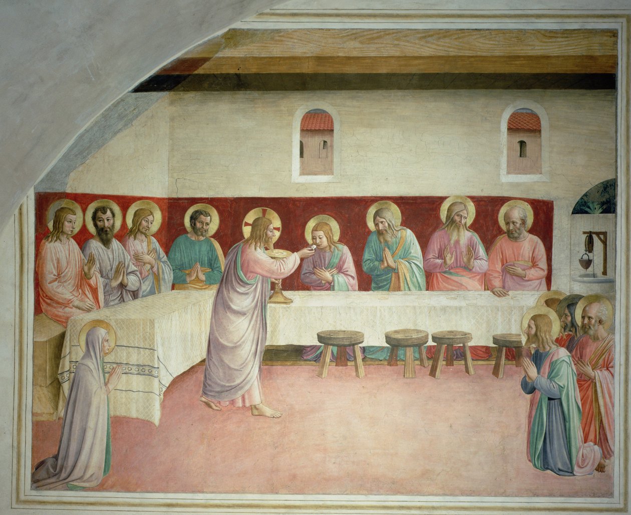 Den hellige nattverd og det siste nattverd av Fra Giovanni Angelico da Fiesole