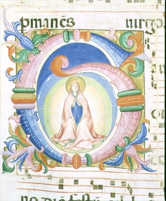 Missal 558 f.92 Historikert initial 