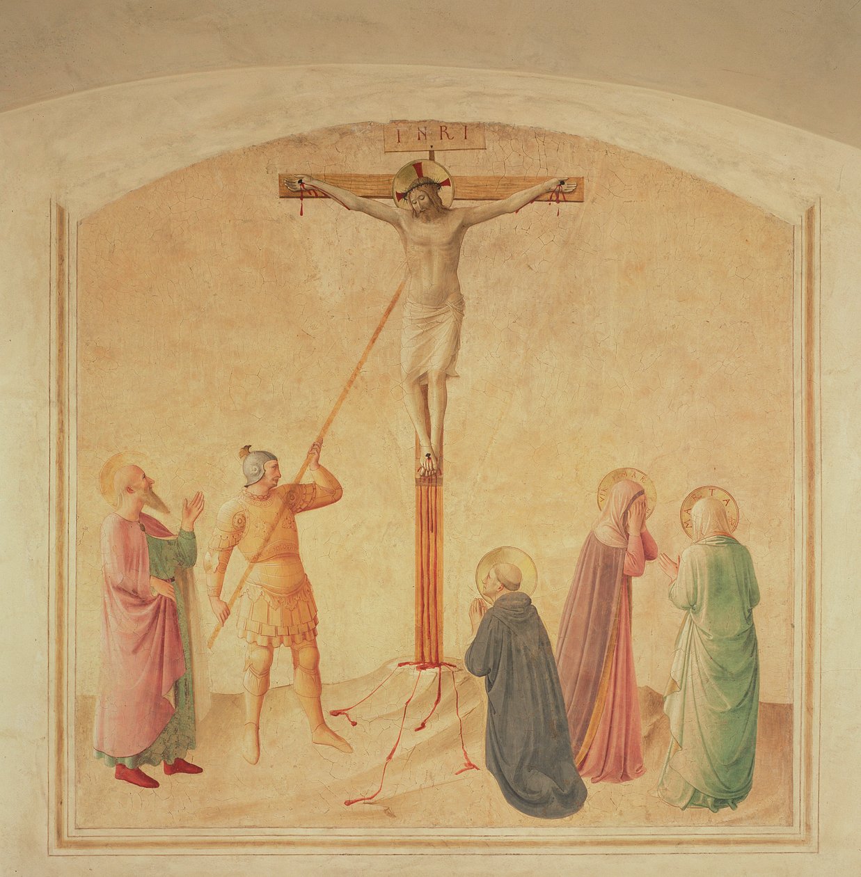Korsfestelse, lanseholderen, ca. 1438-45 av Fra Angelico
