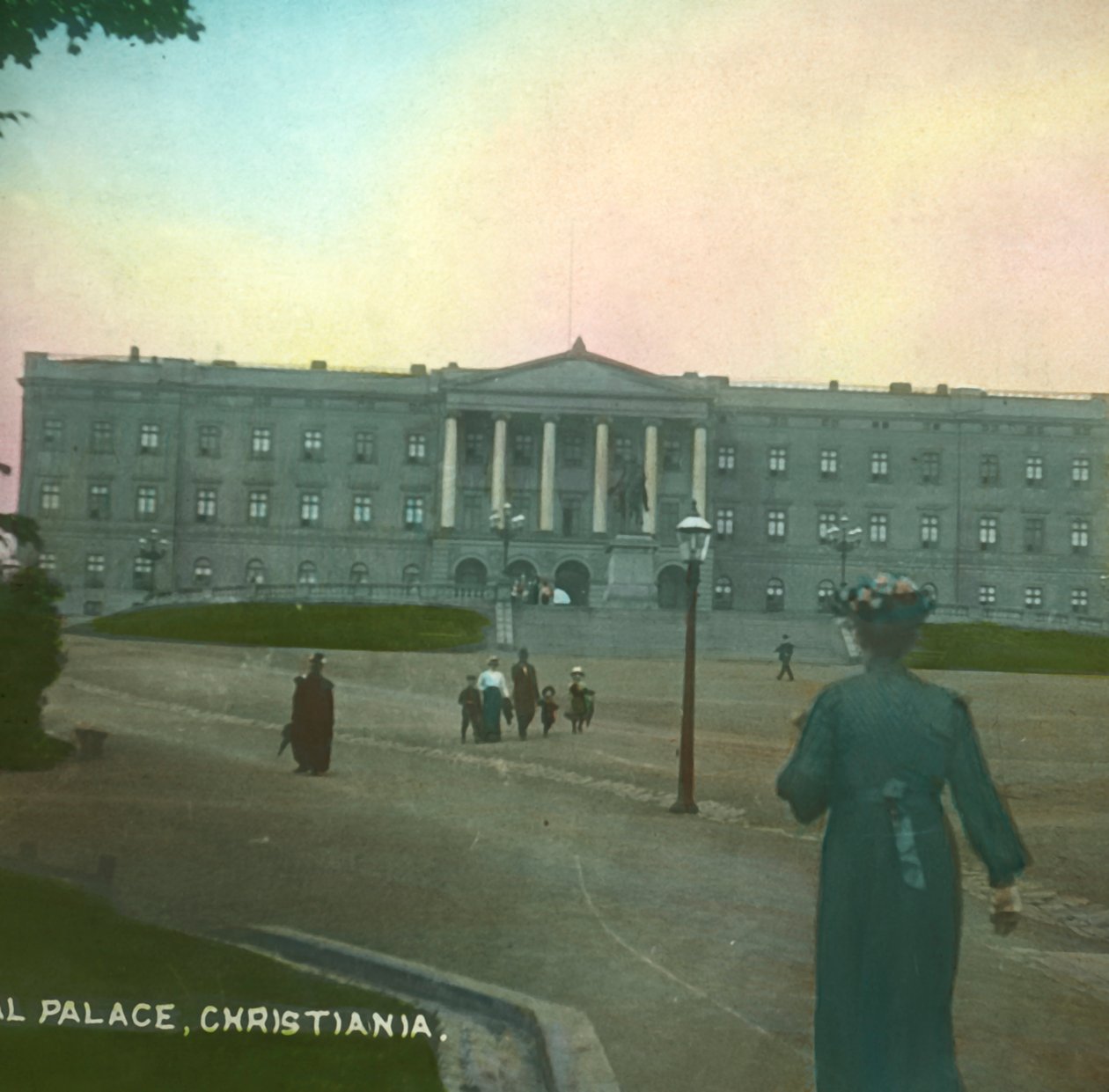 Det kongelige slott, Christiania, Oslo, Norge, slutten av 1800-begynnelsen av 1900-tallet. av Fradelle and Young