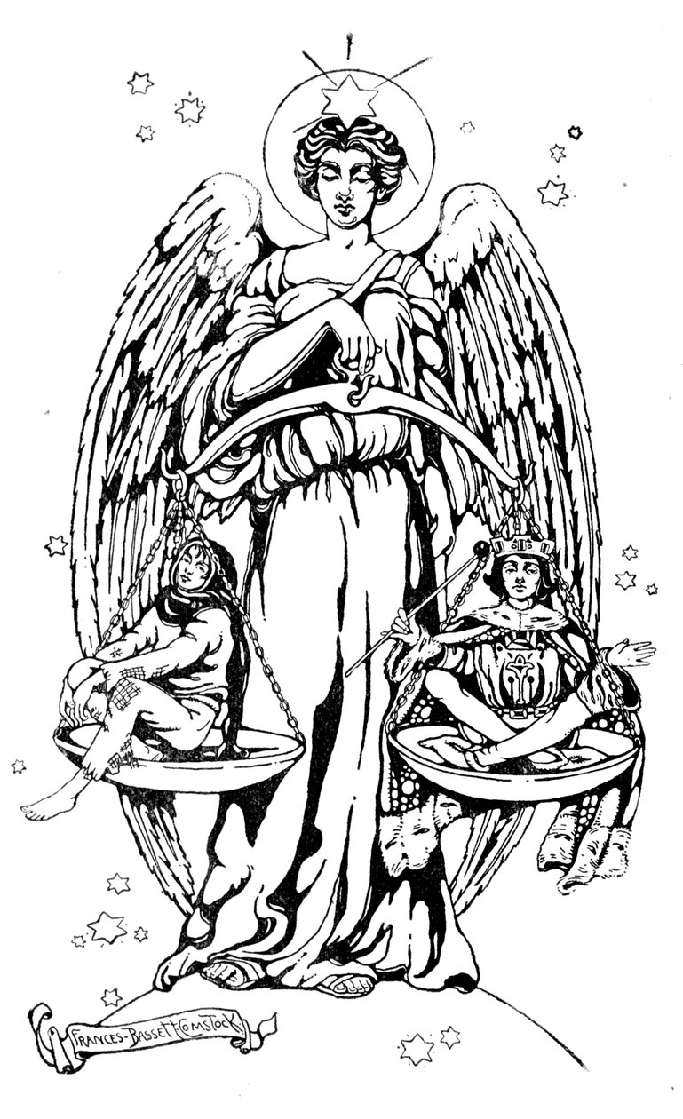 Illustrasjon fra "Christmas and the Spirit of Democracy", av Samuel McChord Crothers, 1908 av Frances Bassett Comstock