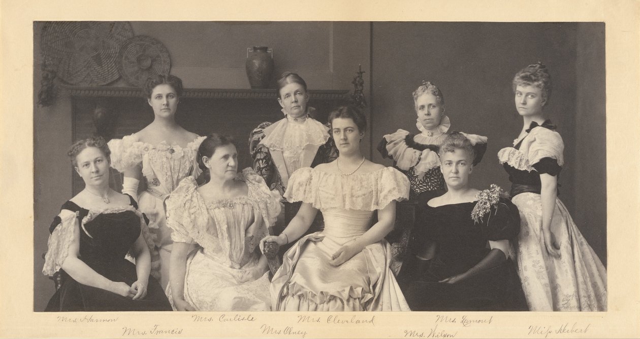 (Fru Grover Cleveland og konene til medlemmer av president Grover Clevelands kabinett) av Frances Benjamin Johnston