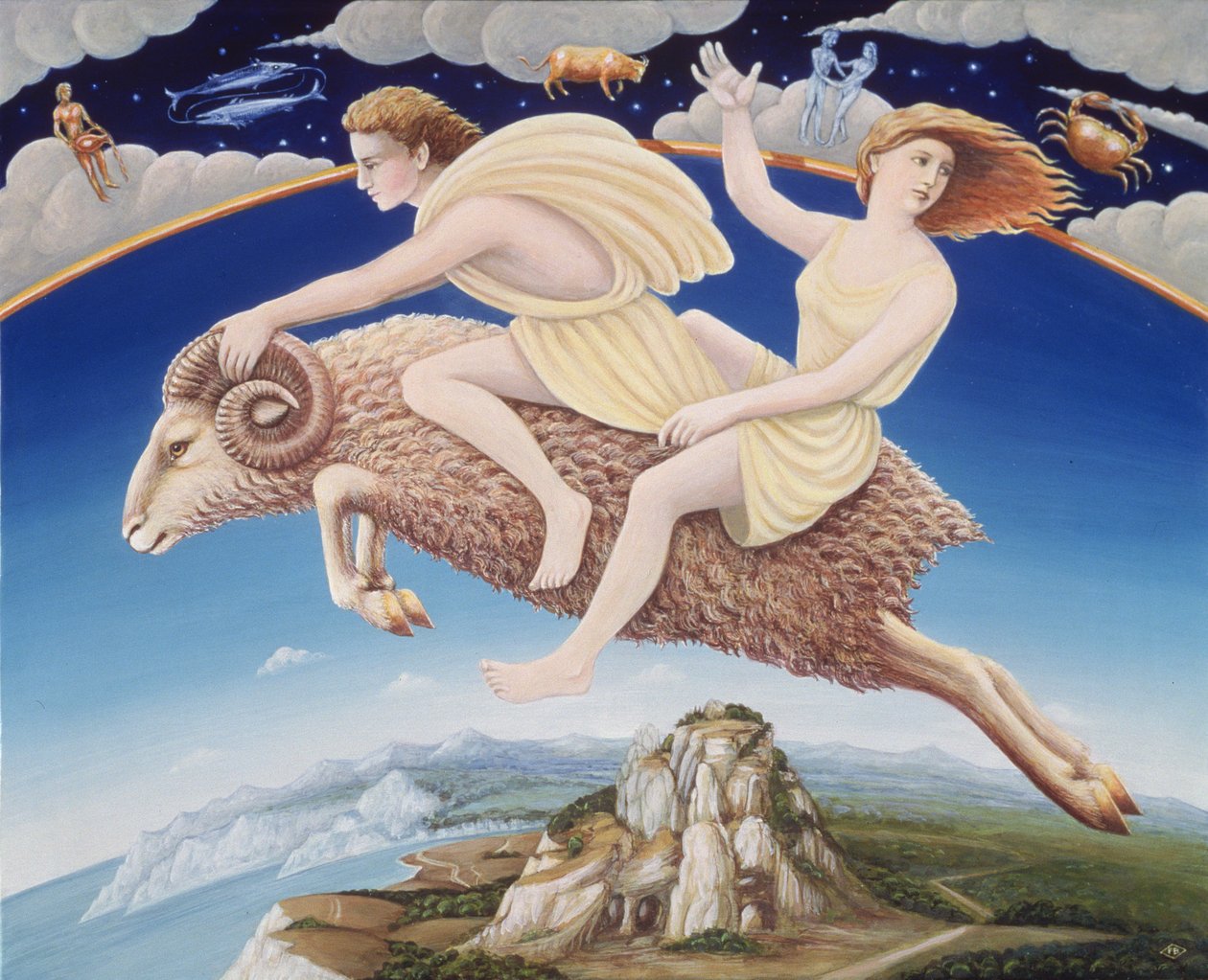 Væren, 1988 (olje og tempera på panel) av Frances Broomfield