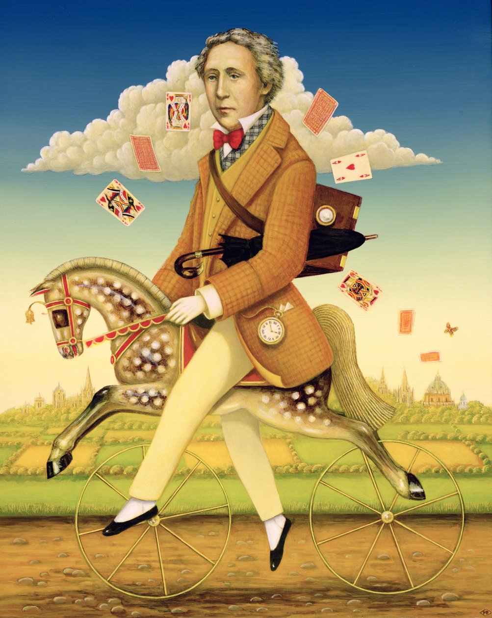 Lewis Carroll (1832-98) 2001 (olje og tempera på panel) av Frances Broomfield