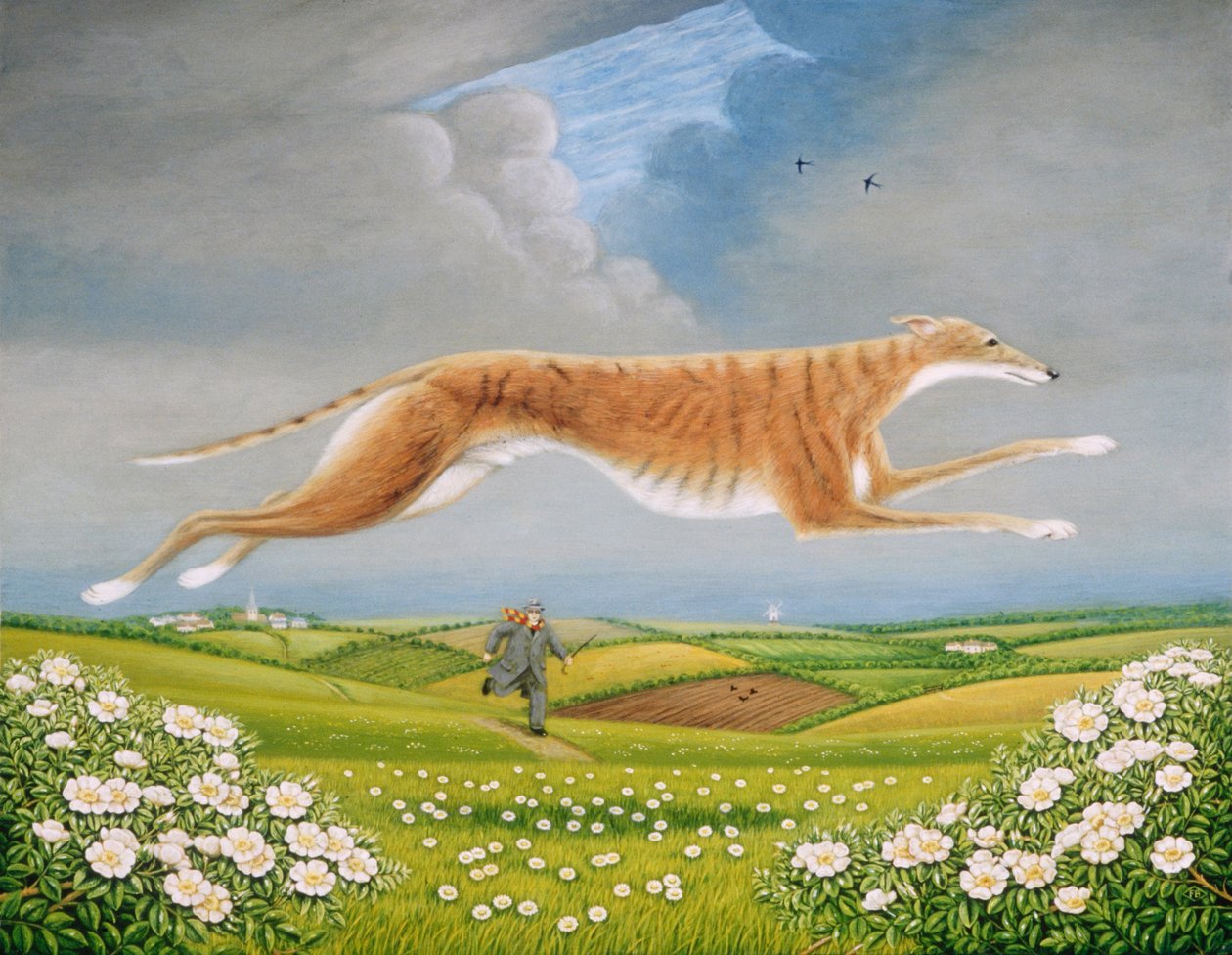 Mick the Miller, 1992 (oljer og tempera på panel) av Frances Broomfield