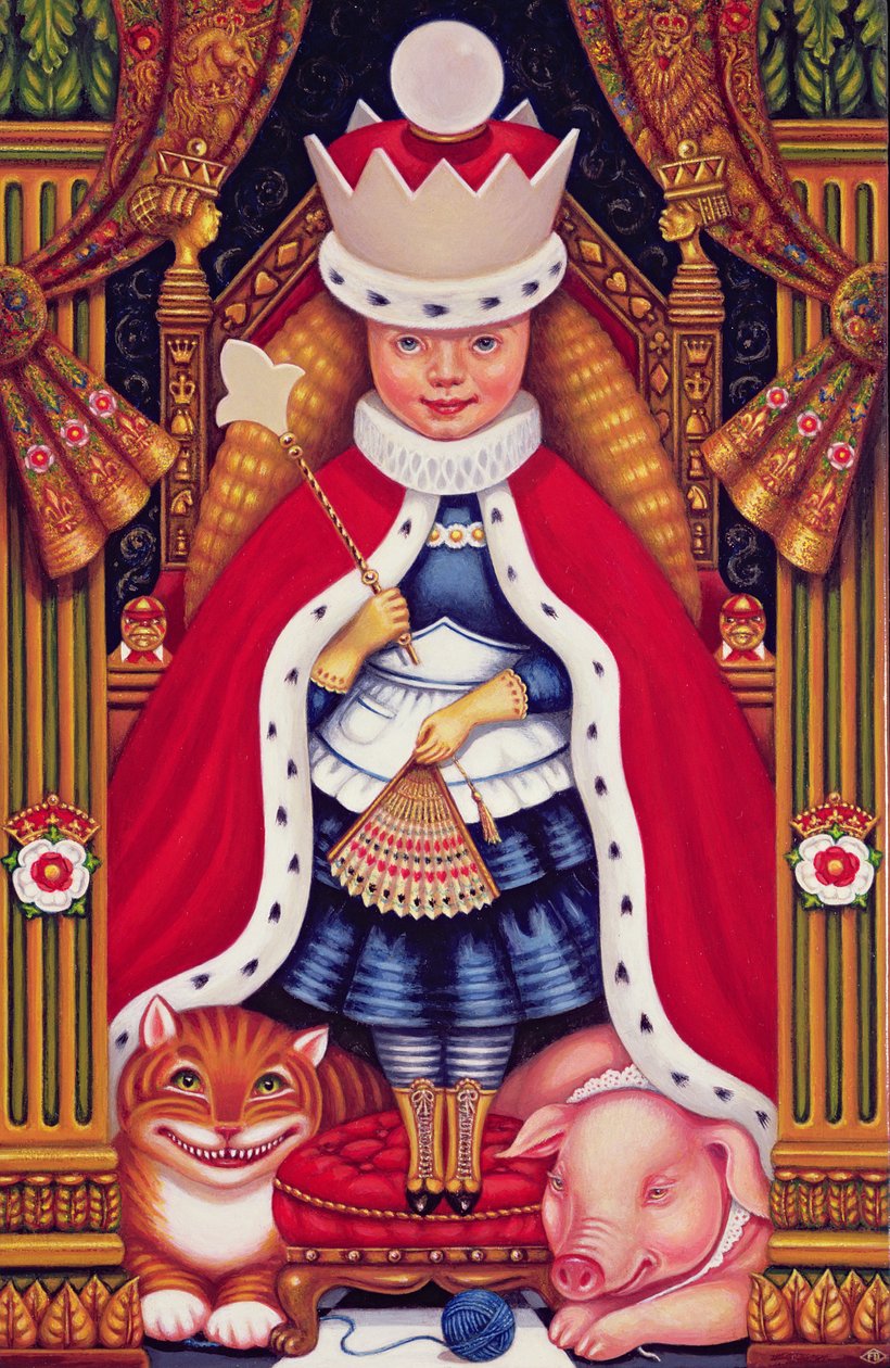Queen Alice, 2008 (olje og tempera på panel) av Frances Broomfield