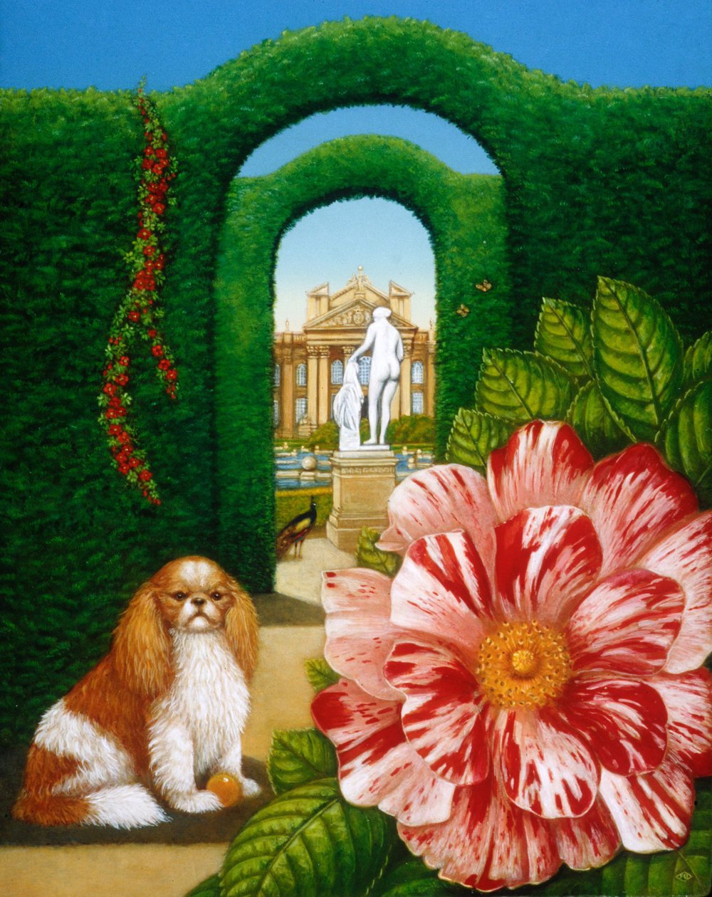 Rosa Mundi, 1995 (oljer og tempera på panel) av Frances Broomfield
