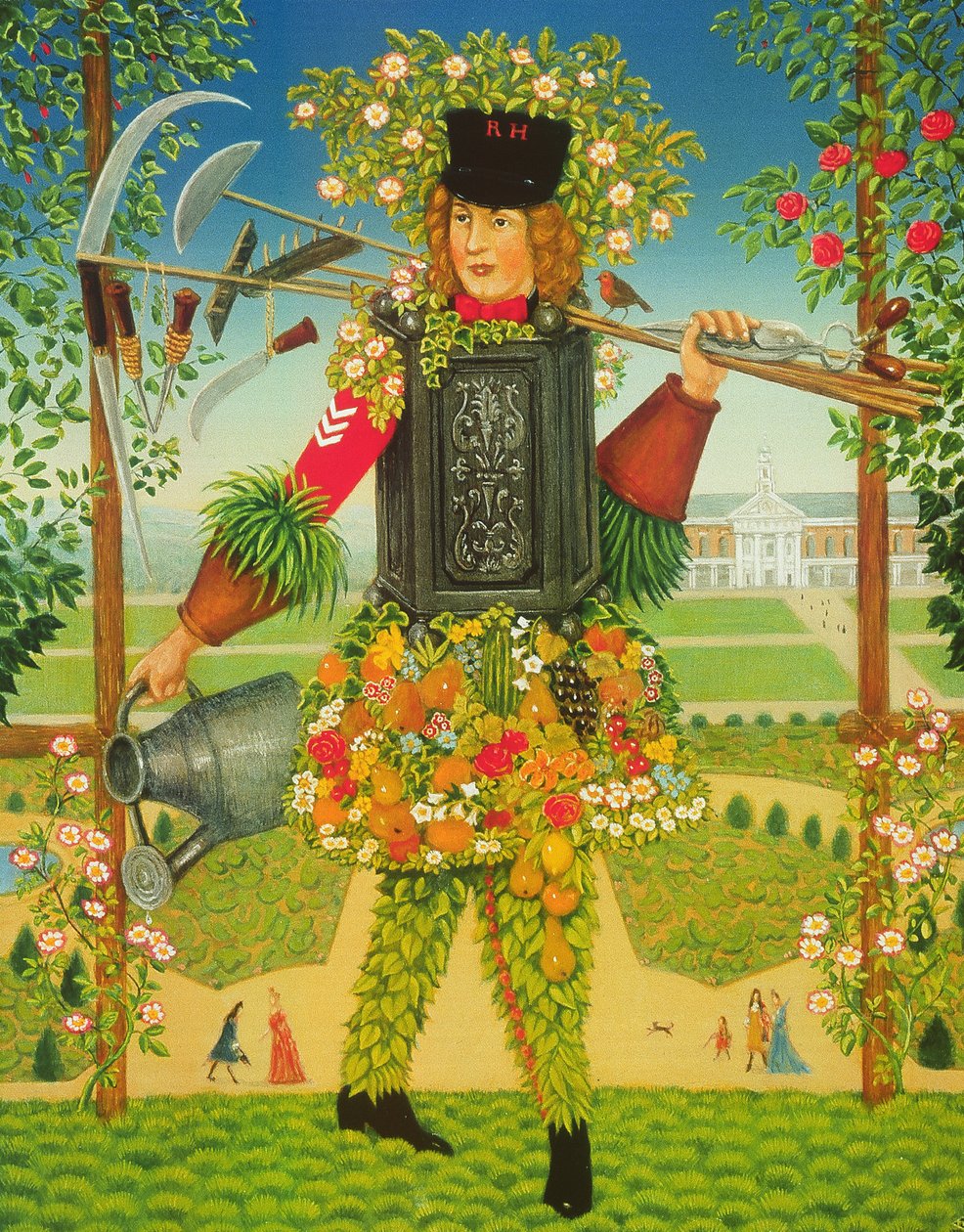 The Chelsea Gardener, 1995 (olje og tempera på panel) av Frances Broomfield