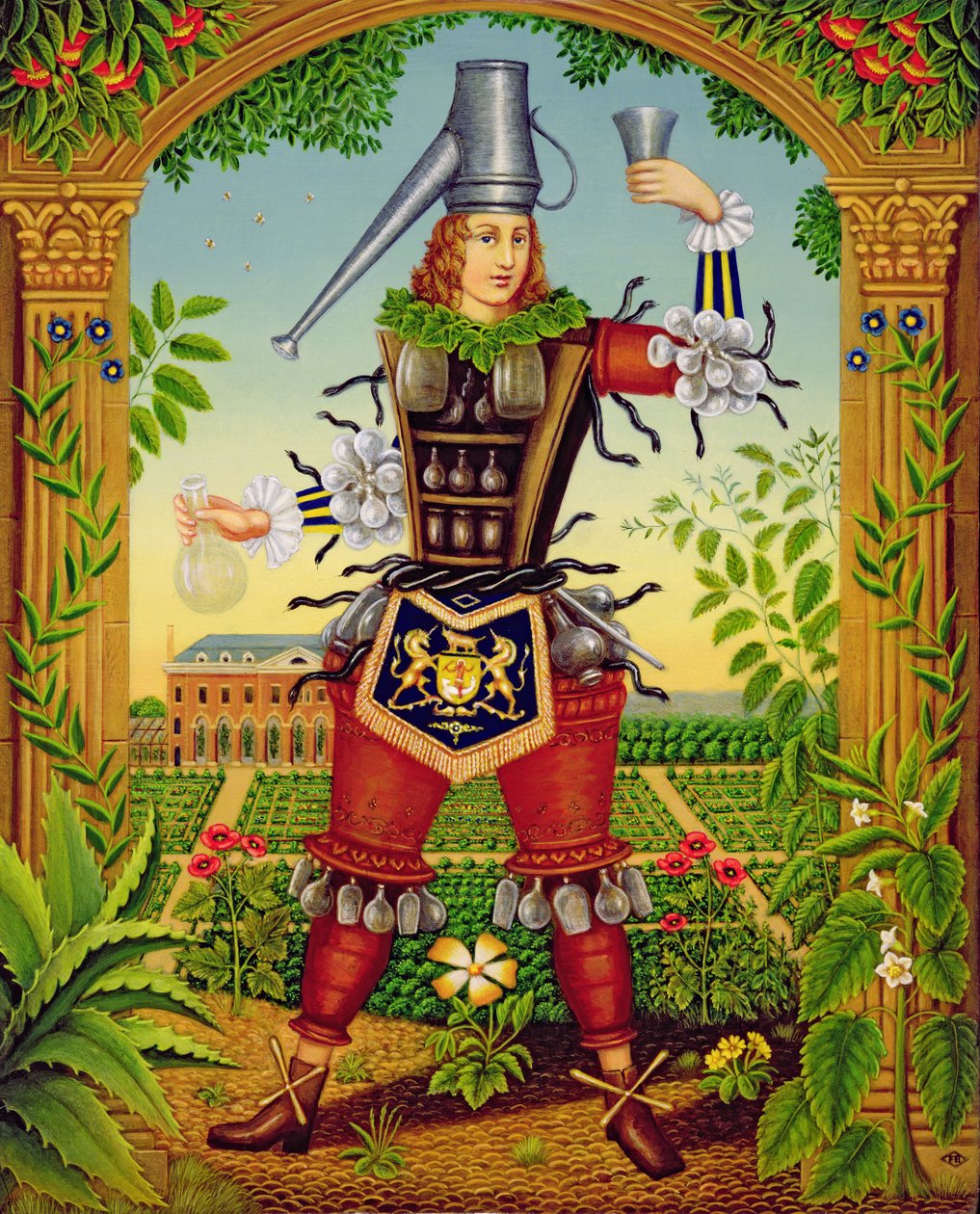 The Chelsea Physic Garden, 1997 (olje og tempera på panel) av Frances Broomfield
