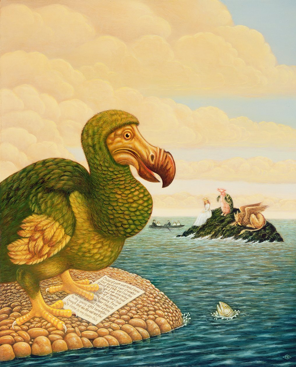 The Dodo, 1993 (olje og tempera på panel) av Frances Broomfield