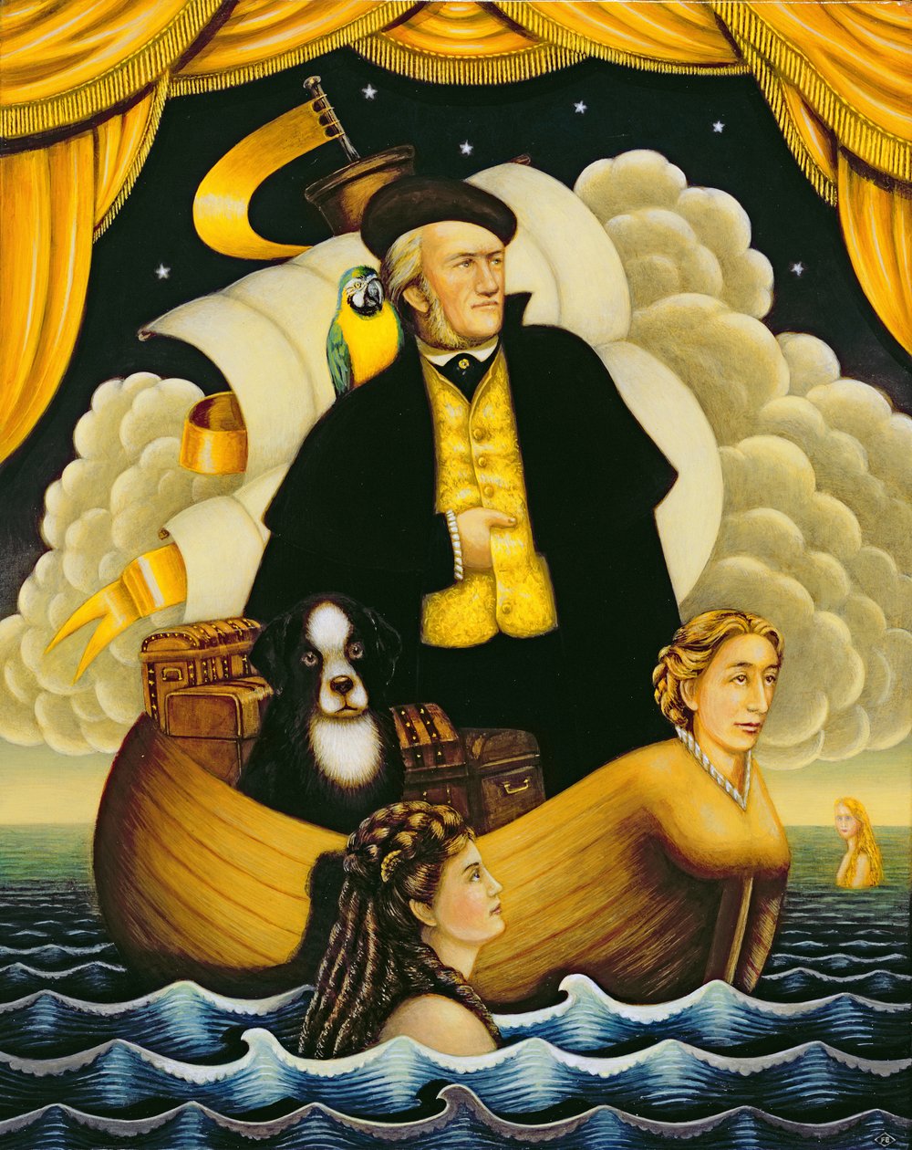 Wagner, den flygende nederlenderen, 2001 (olje og tempera på panel) av Frances Broomfield