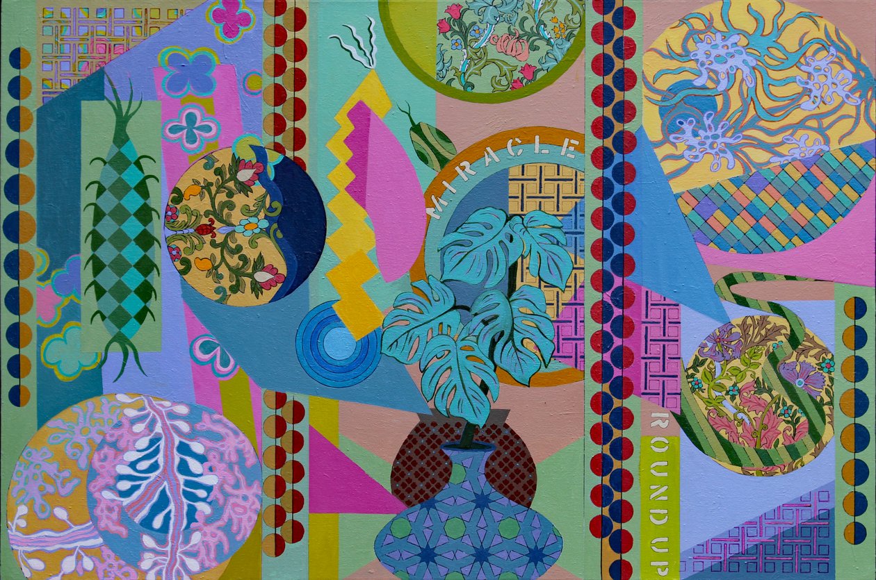 Jardin Sauvage, 2023 (akryl på lerret) av Frances Ferdinands