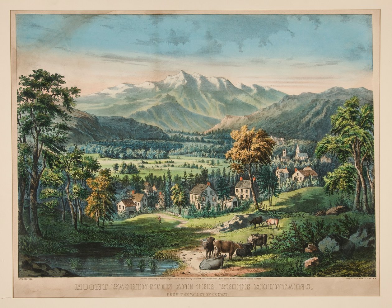 Mount Washington og de hvite fjellene av Frances Flora Bond Palmer