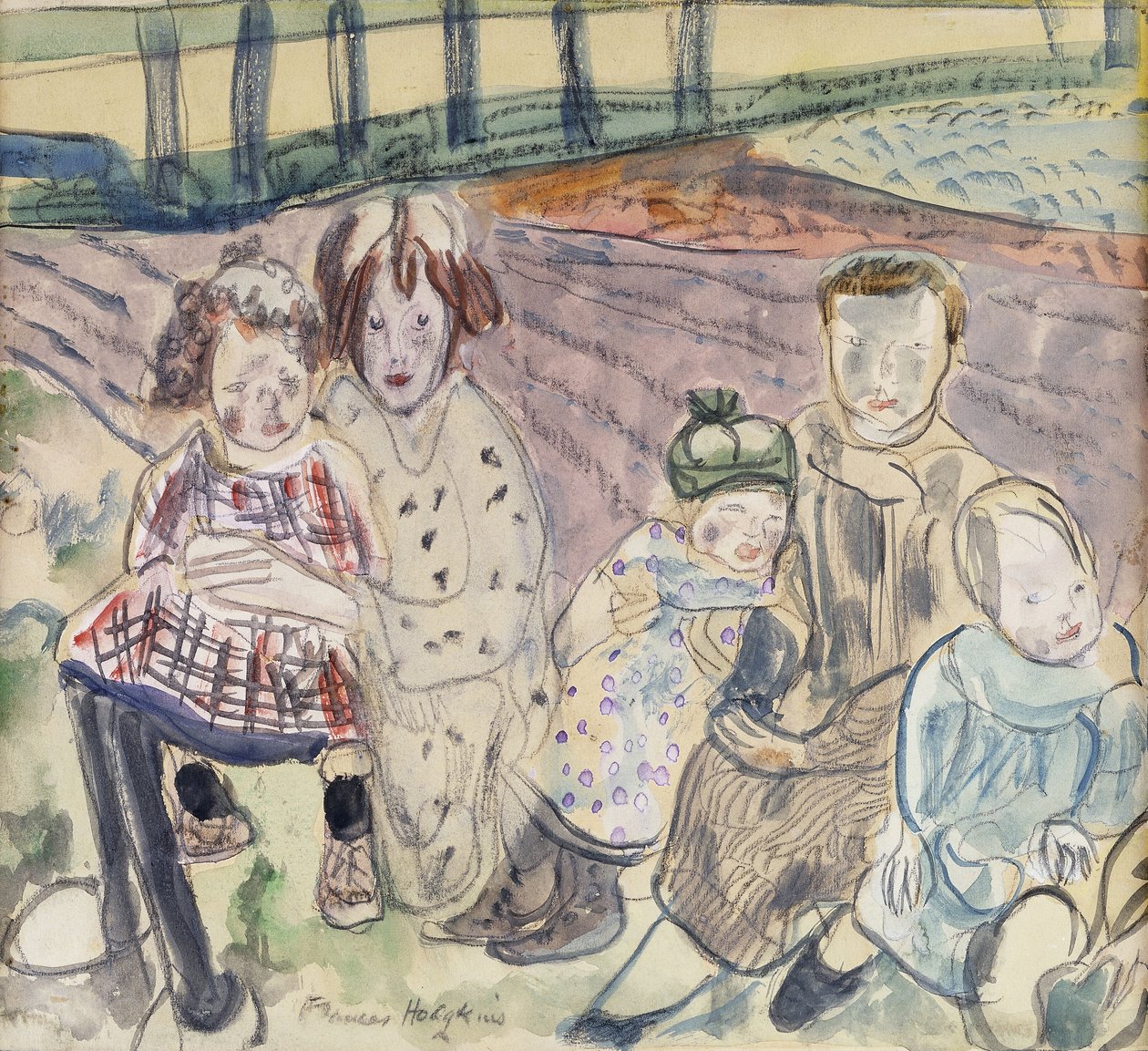 En bondefamilie av Frances Hodgkins