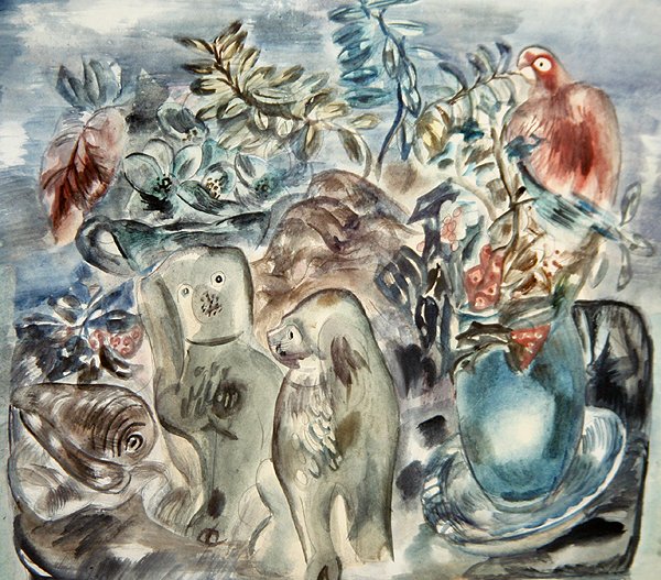 An Arrangement, ca. 1935 (akvarell over blyant på papir) av Frances Hodgkins