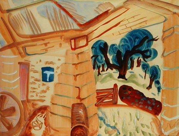Northumberland Barn av Frances Hodgkins