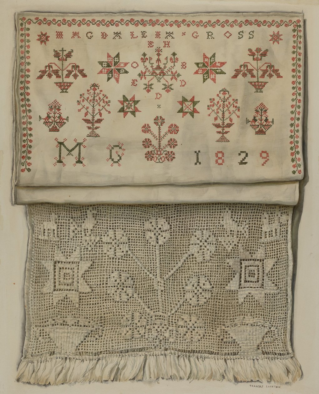 1829 Vis håndkle av Frances Lichten