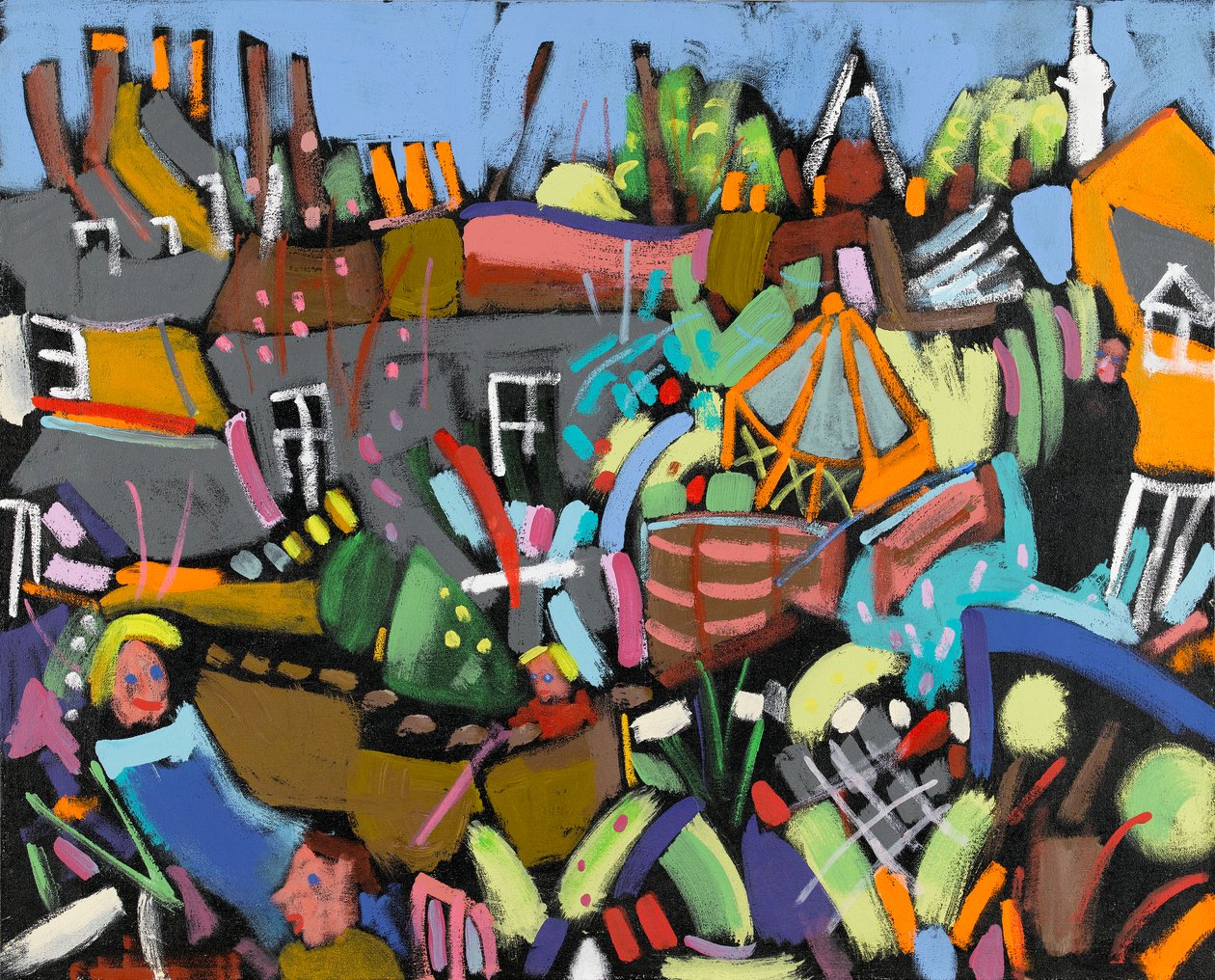 Judy au Jardin, 2010 (akryl på lerret) av Frances Treanor