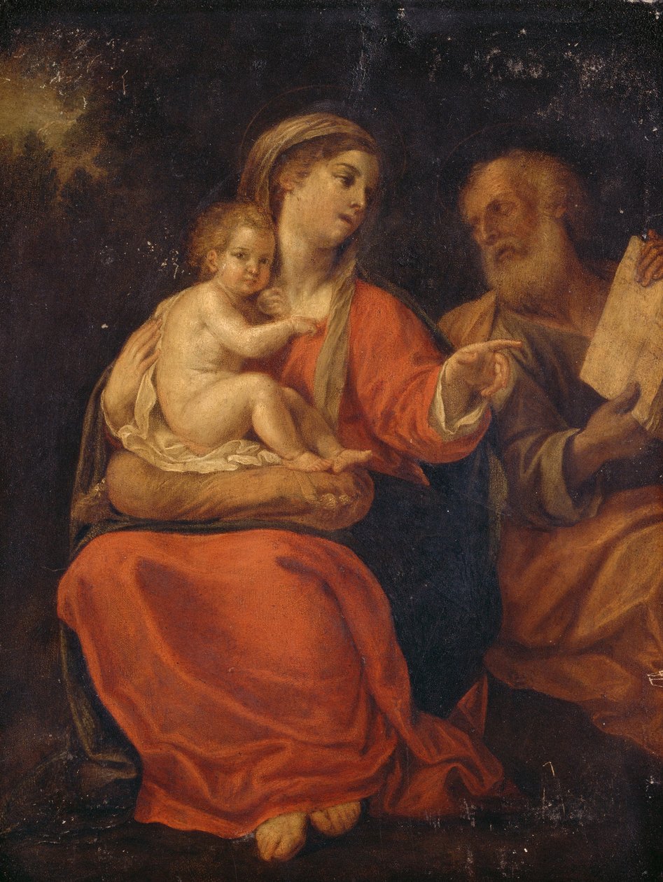 Hellig familie av Francesco Albani