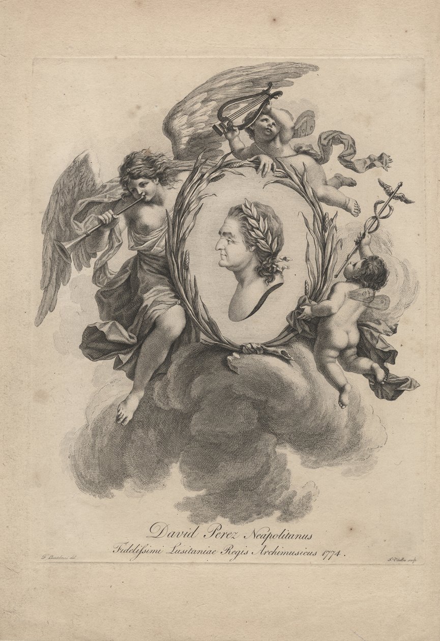 David Perez Neapolitanus, gravert av Giovanni Vitalba (1738-c.92), 1774 av Francesco Bartolozzi