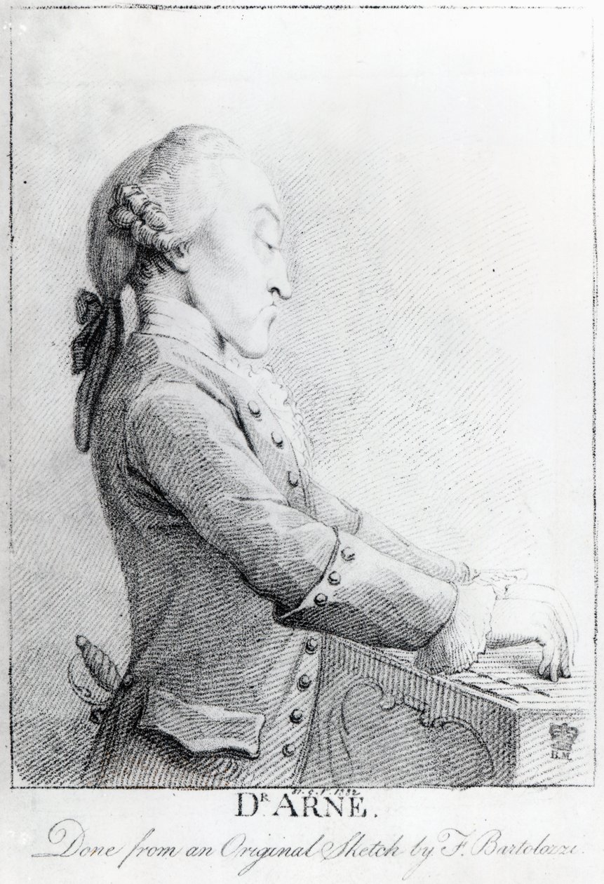 Thomas Augustine Arne  av Francesco Bartolozzi