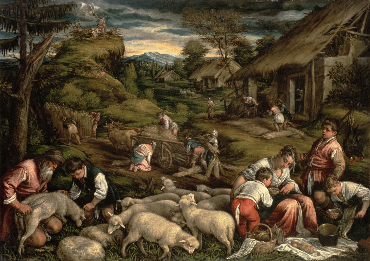 Sommer, 1576, (for detaljer se 65686) (se også 75815) av Francesco Bassano