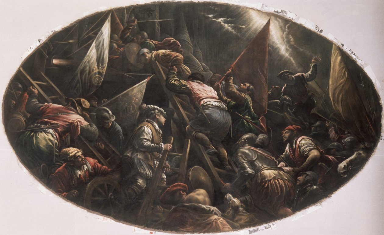 Venetianerne fanger Padova av Francesco Bassano