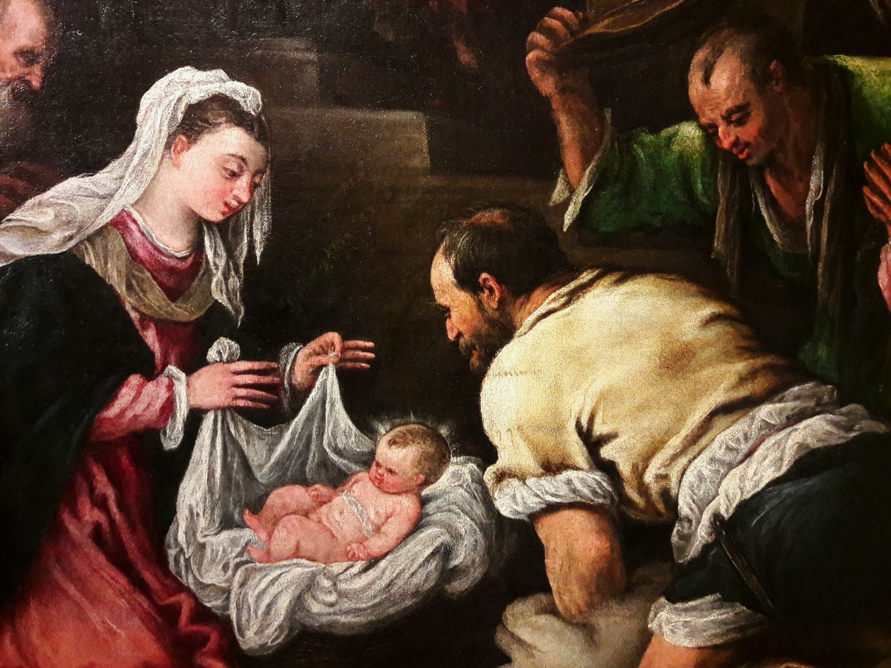 Tilbedelsen av hyrdene av Francesco Bassano the Younger