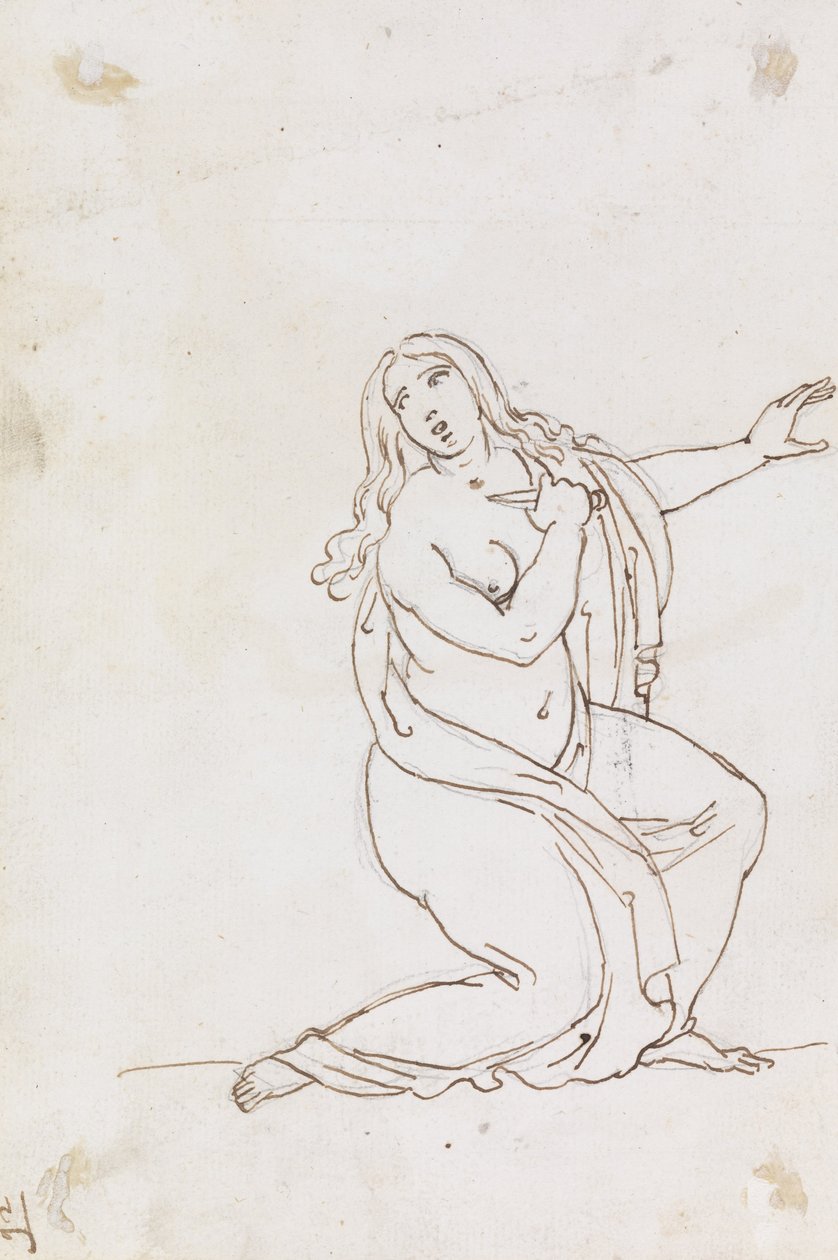Lucretia eller Tarquinia Stabbing Self av Francesco Coghetti