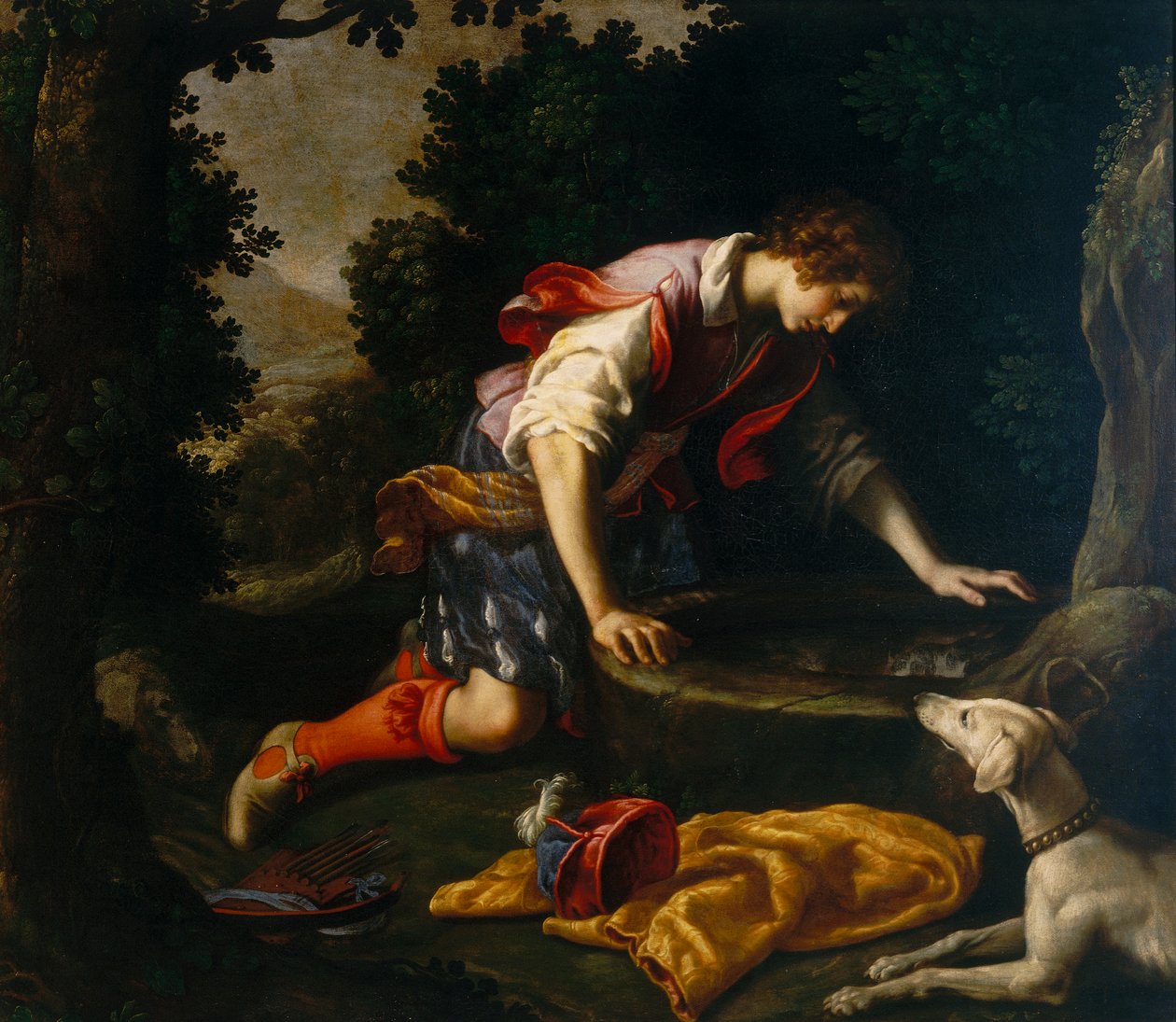 Narcissus på våren av Francesco Curradi