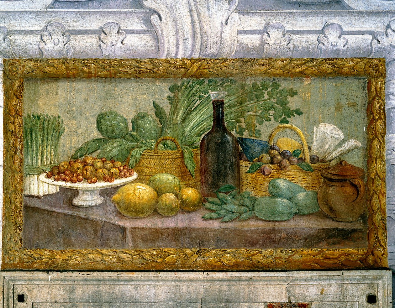 Stilleben med en kurv med artisjokker av Francesco Ferrari
