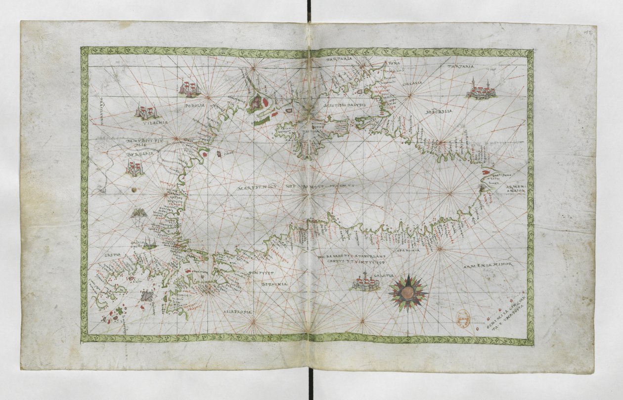 Svartehavet per verdens nautiske atlas av Francesco Ghisolfi