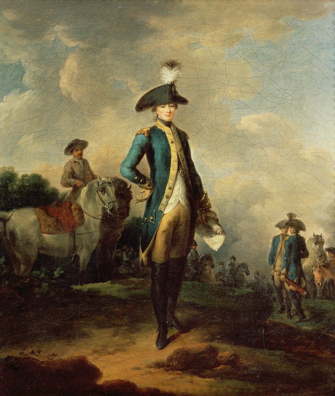 Marquis de La Fayette (1757-1834), ca. 1781-85 av Francesco Giuseppe Casanova