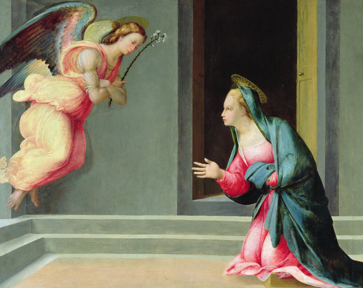 Bebudelsen (tempera på panel) av Francesco Granacci
