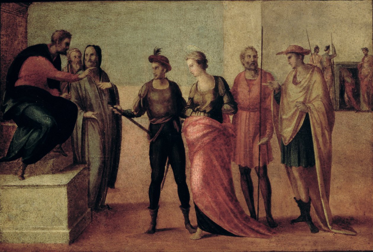 Straffen til St. Lucy (panel) av Francesco Granacci