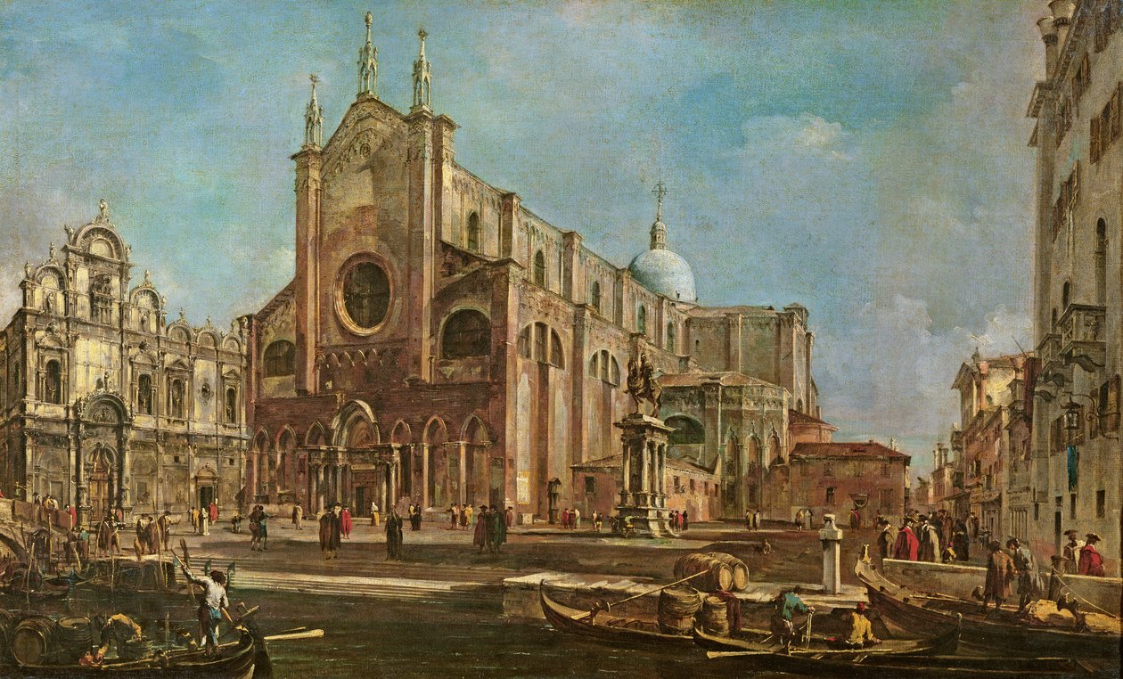 Campo dei Santi Giovanni e Paolo og Scuola Grande di San Marco, Venezia av Francesco Guardi